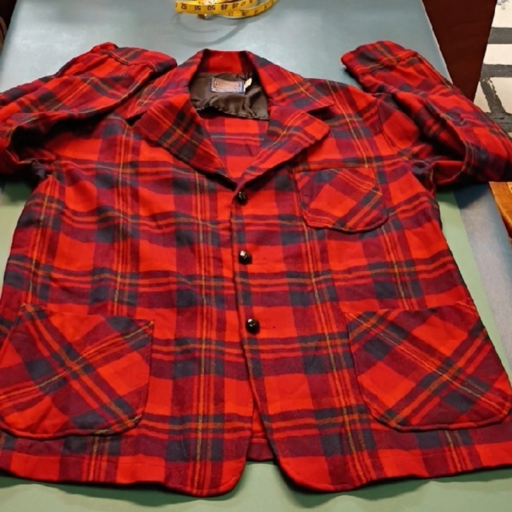 Pendleton Red and Black Plaid Jacket - image 4